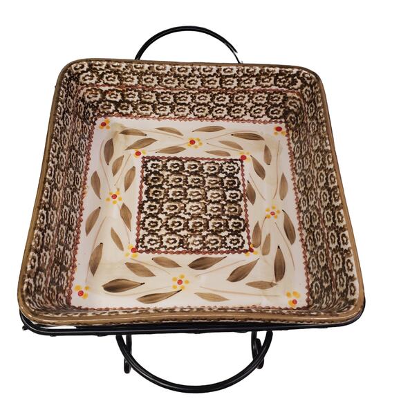 Temptations by Tara Old World Brown Cookware 11 Piece Set Bakeware Rack Bowl Set - Picture 2 of 13